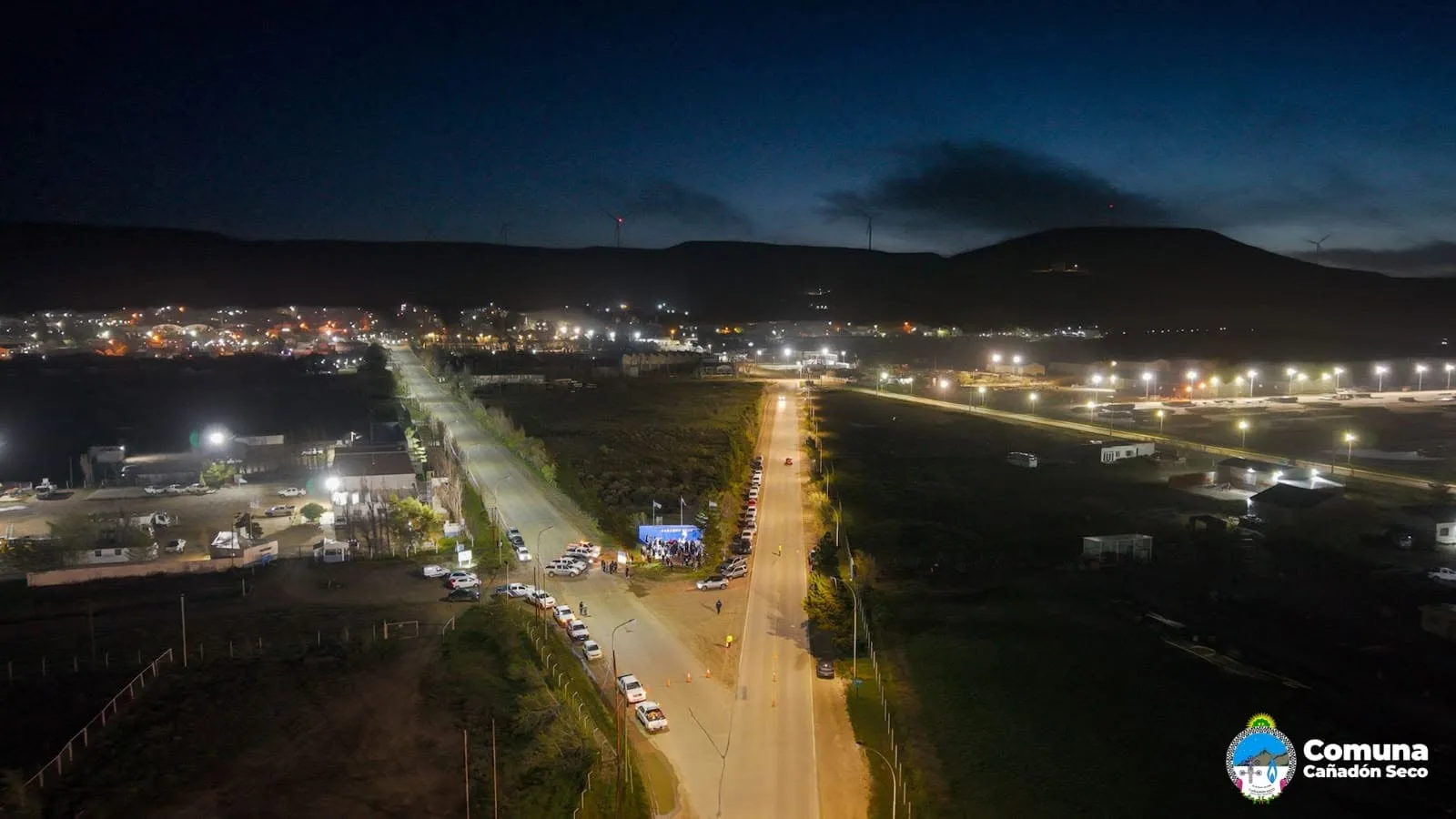 Cañadón Seco inauguró 135 nuevas luminarias LED en sus principales avenidas y calles