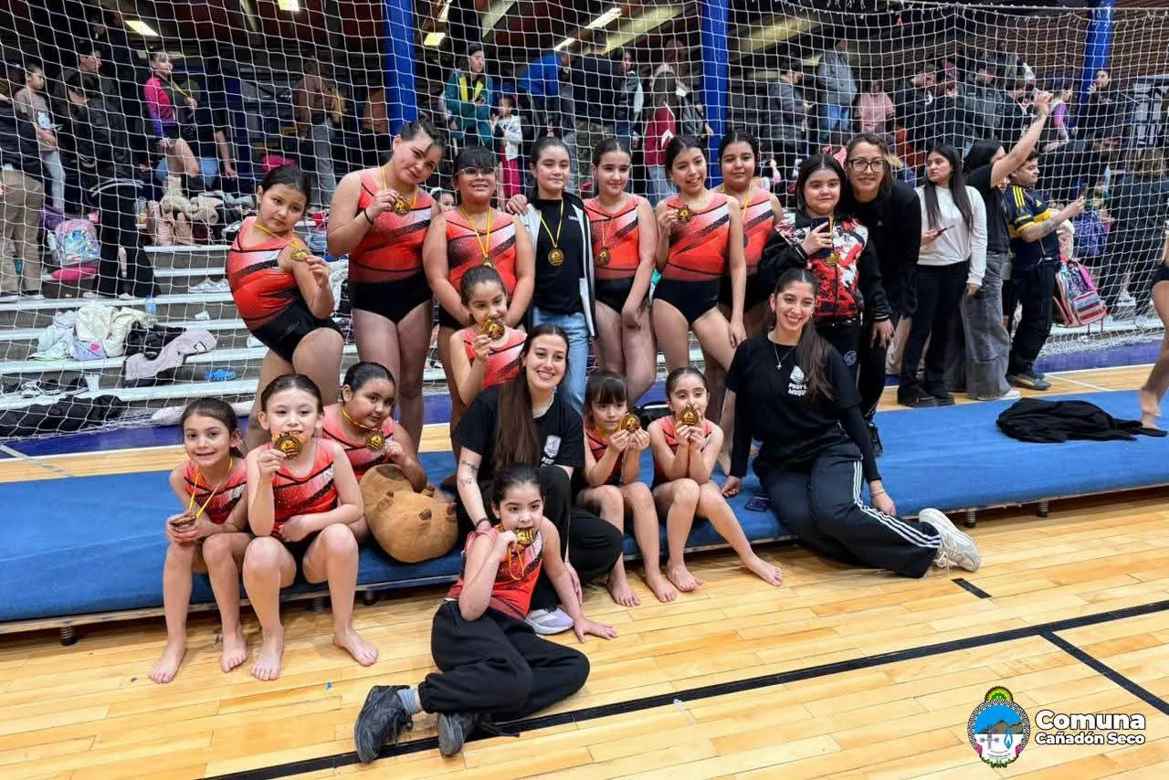 Cañadón Seco se destacó en la tercera fecha de la Liga de Gimnasia Artística Zona Norte