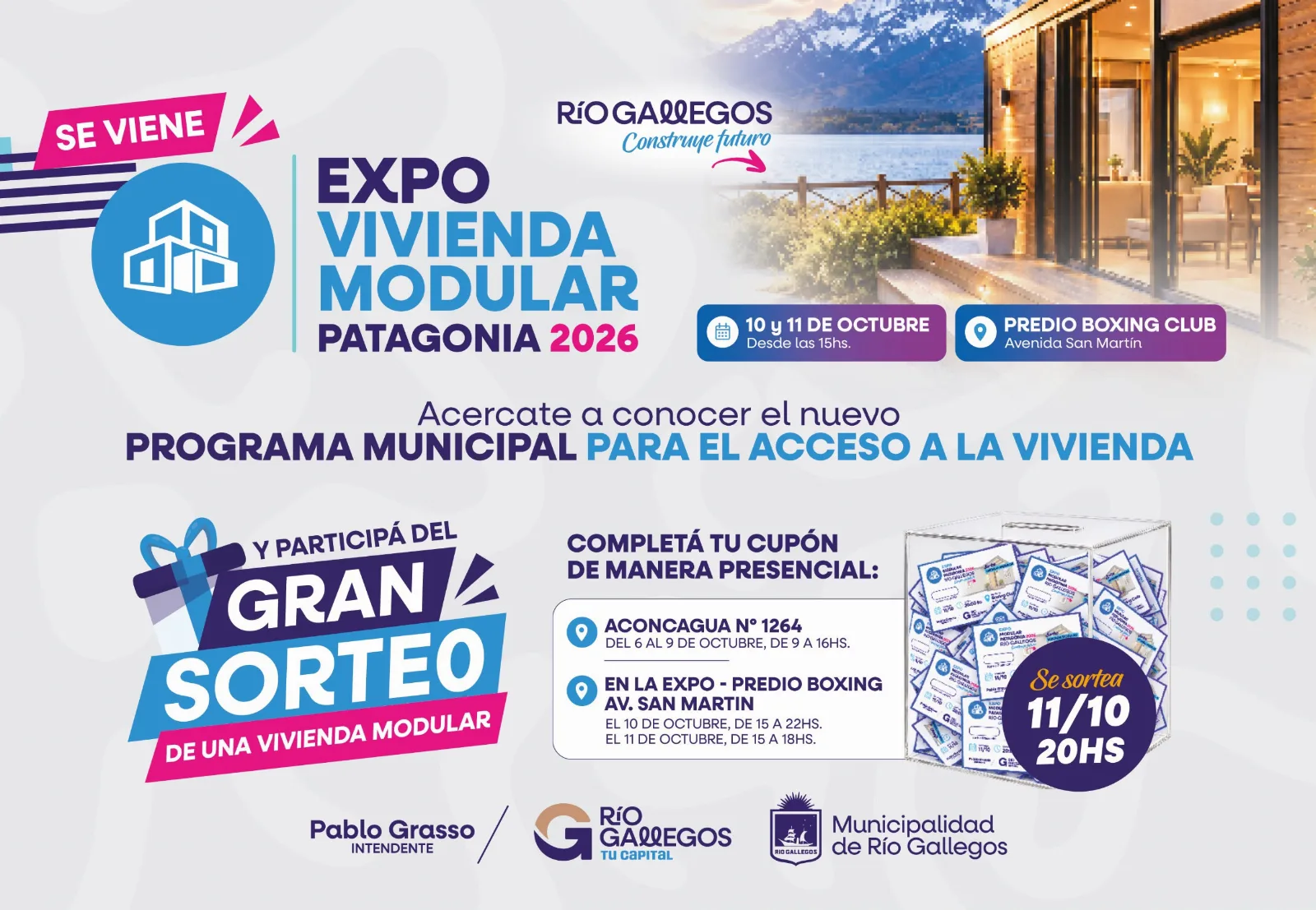 Río Gallegos sorteará una casa modular en la Expo Vivienda este fin de semana