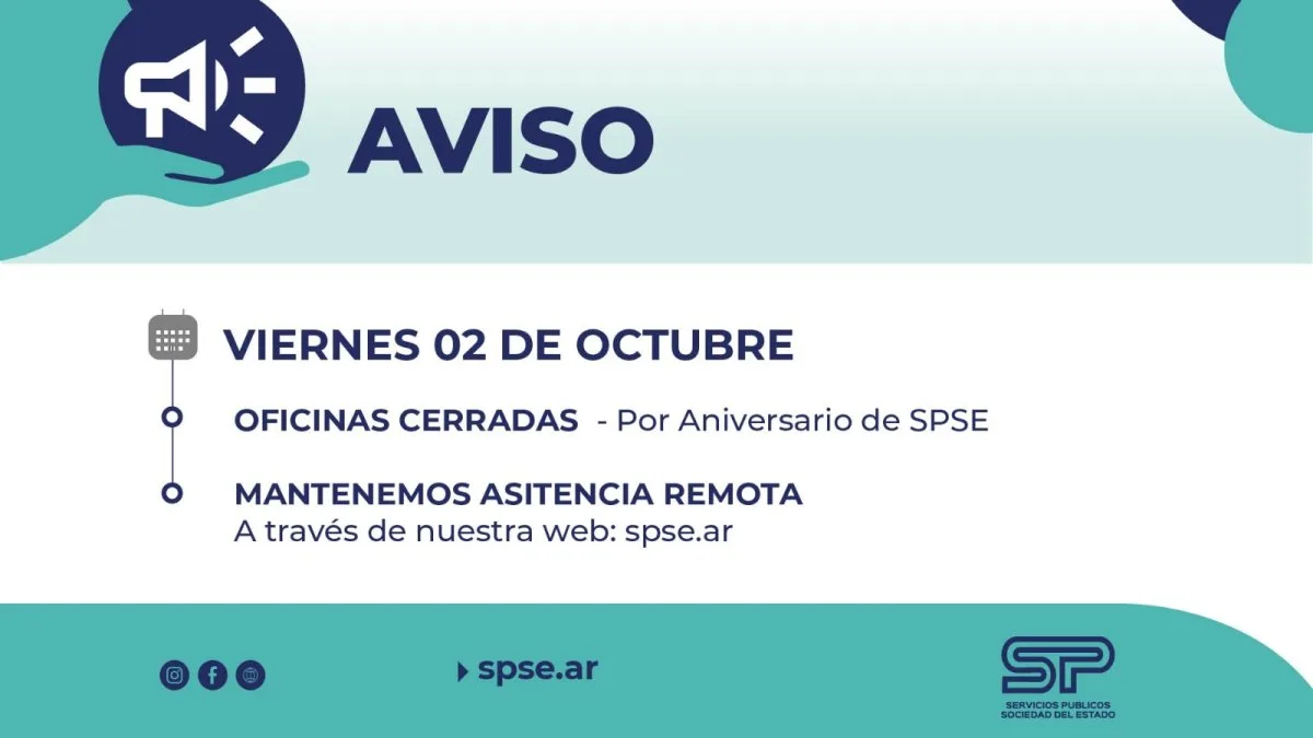 Servicios Públicos no atenderá en sus oficinas este viernes 2 de octubre