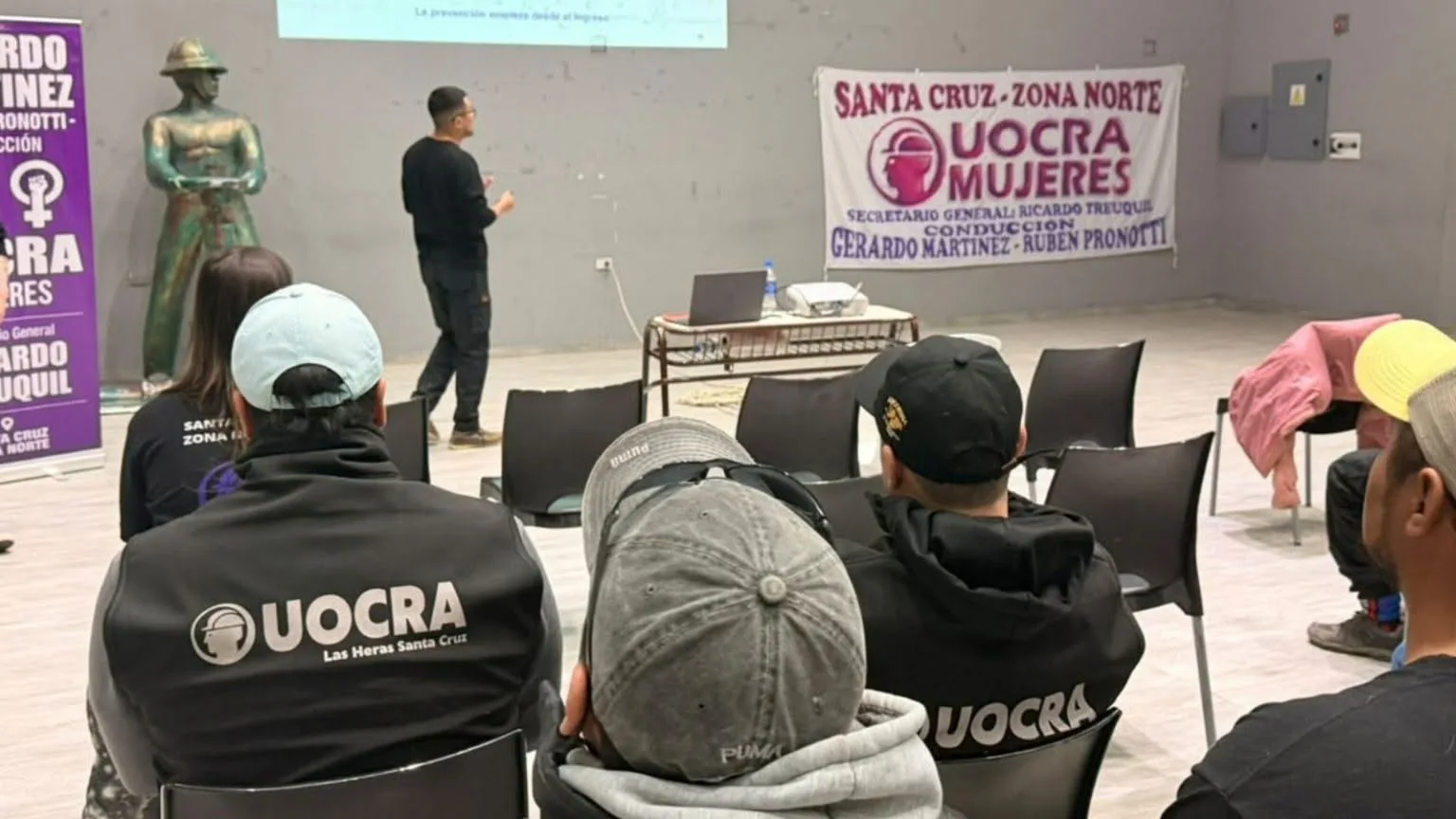 La Municipalidad de Caleta Olivia acompañó jornada de UOCRA sobre seguridad, higiene e inclusión laboral